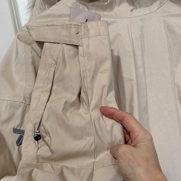 Columbia Beige Hooded Jacket with Faux Fur - Picture 14 of 16